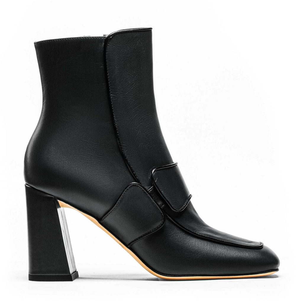 Tronchetti neri in pelle | mod. Ursina nero | Cavallini